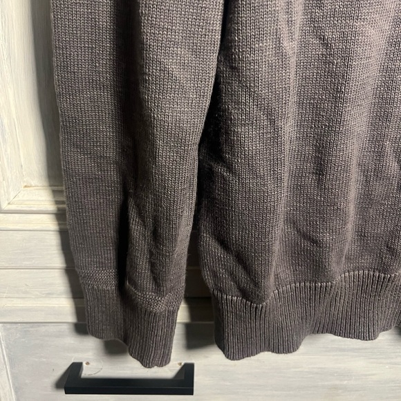 Carbon2Cobalt Charcoal Grey 3 Button Henley Thick Knit Pullover Sweater Basic - Picture 2 of 7